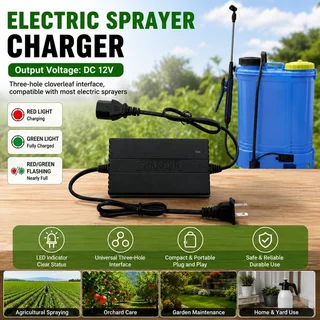 ปลั๊กชาร์จเครื่องพ่นยา 12V ที่ชาร์จแบตถังพ่นยา ตัวเรือน ABS สำหรับเครื่องพ่นยาไฟฟ้า เหมาะกับเครื่องพ่นยาไฟฟ้า 12V