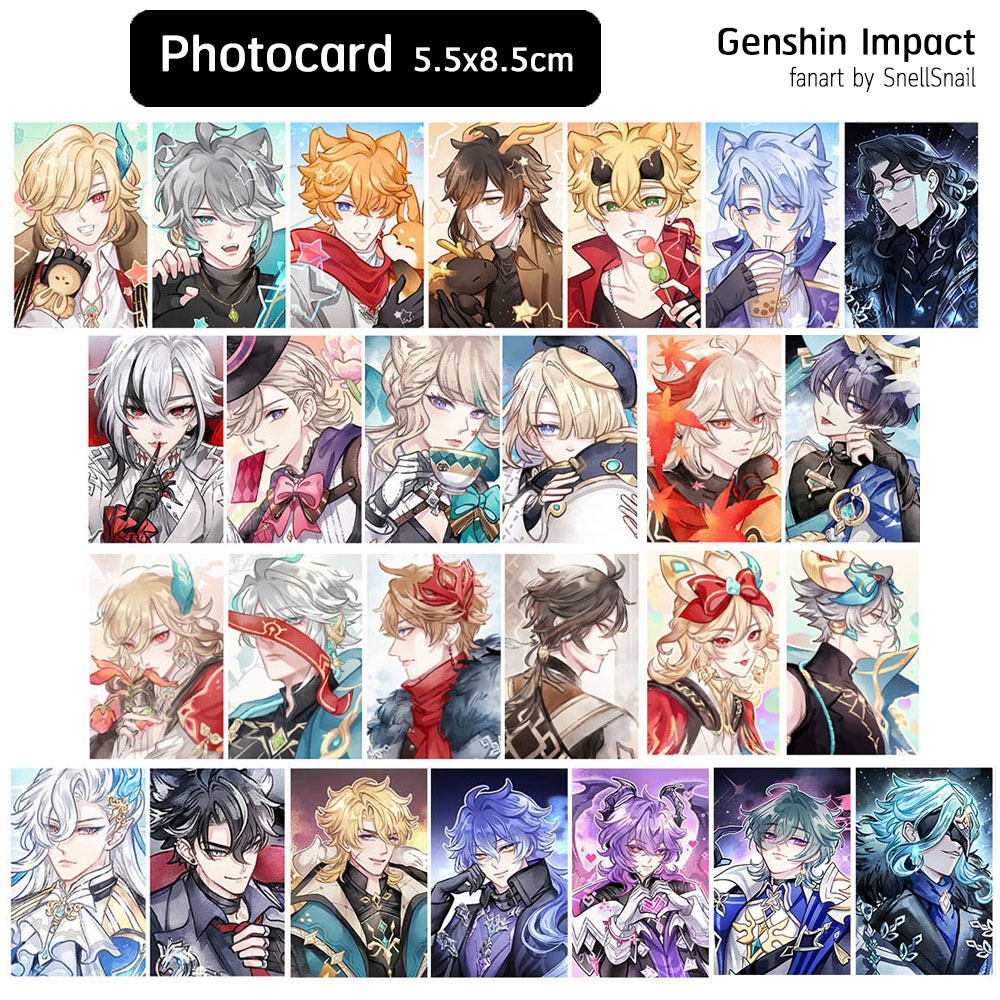 โฟโต้การ์ด แฟนอาร์ต เกนชิน Genshin Impact | photocard set1