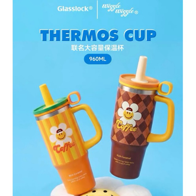 [พรีออเดอร์] แก้วเก็บความเย็น Glasslock x Wiggle Wiggle