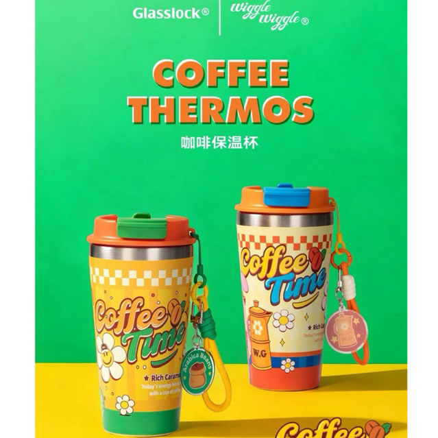 [พรีออเดอร์] แก้วเก็บความเย็น Glasslock x Wiggle Wiggle