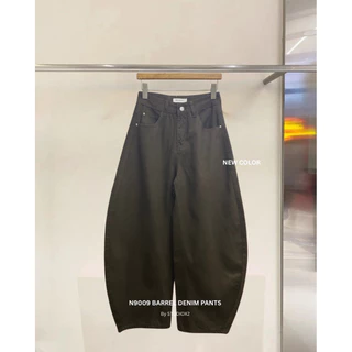 🔖StudioX2 #N9009 BARREL JEANS กางเกงขาโค้ง สียีนส์ฟอกเฟค ทรงสวยเป๊ะ เน้นเก็บทรง ผ้ายีนส์เนื้อนิ่ม ใส่ไม่อ้วน