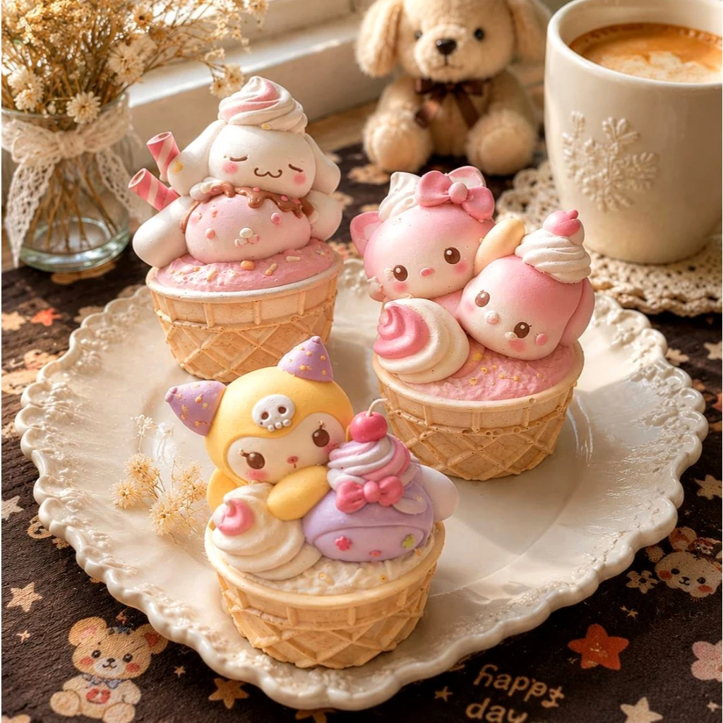#ตุ๊กตาปูนปลาสเตอร์ ตัวตัน 7-8cm แบบเป็นเซต แก๊งคัพเค้ก แถมฟรีสีโปรเตอร์ปลอดสารพิษ 6 สีจำนวน 1 ชุดเฉพาะแบบเซตเท่านั้น