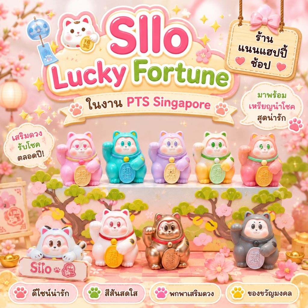 (เลือกตัว🇹🇭)🎐🐱✨ Sllo Lucky Fortune ในงาน PTS Singapore