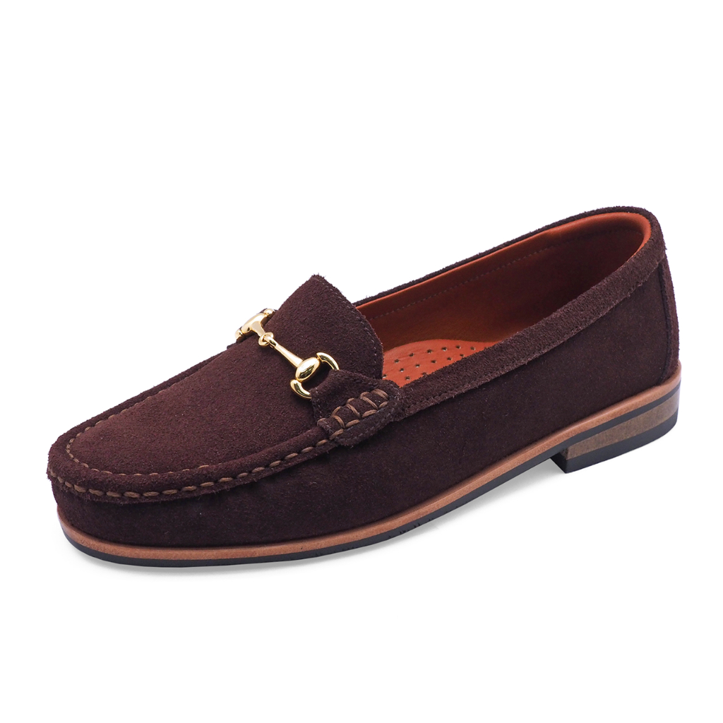 TAYWINแท้ เทวินทร์แท้ รองเท้าคัทชูส้นแบน SY-09 Size35-41 หนังกลับสีน้ำตาล