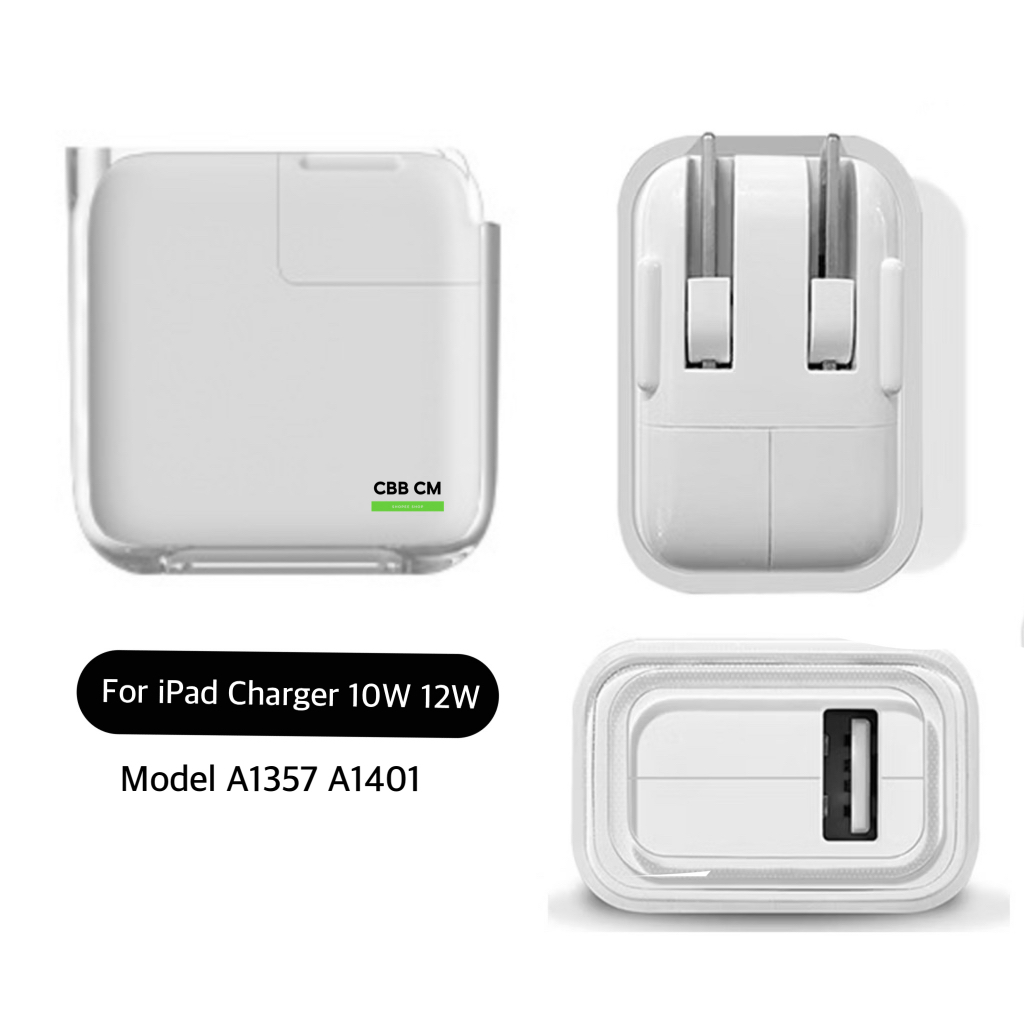 TPU Soft Case For ipad USB Power Adapter 10W 12W A1357 A1401 เคสหัวชาร์จแบบใส เคสสายชาร์จ ซิลิโคนหัวชาร์จ