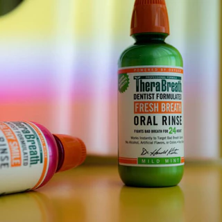 [x3 สีเขียว] TheraBreath Fresh Breath (Mild Mint) | น้ำยาบ้วนปาก สูตรปกติ ลดกลิ่นปาก ไม่มีแอลกอฮอล์ ไม่แสบปาก 473 ml