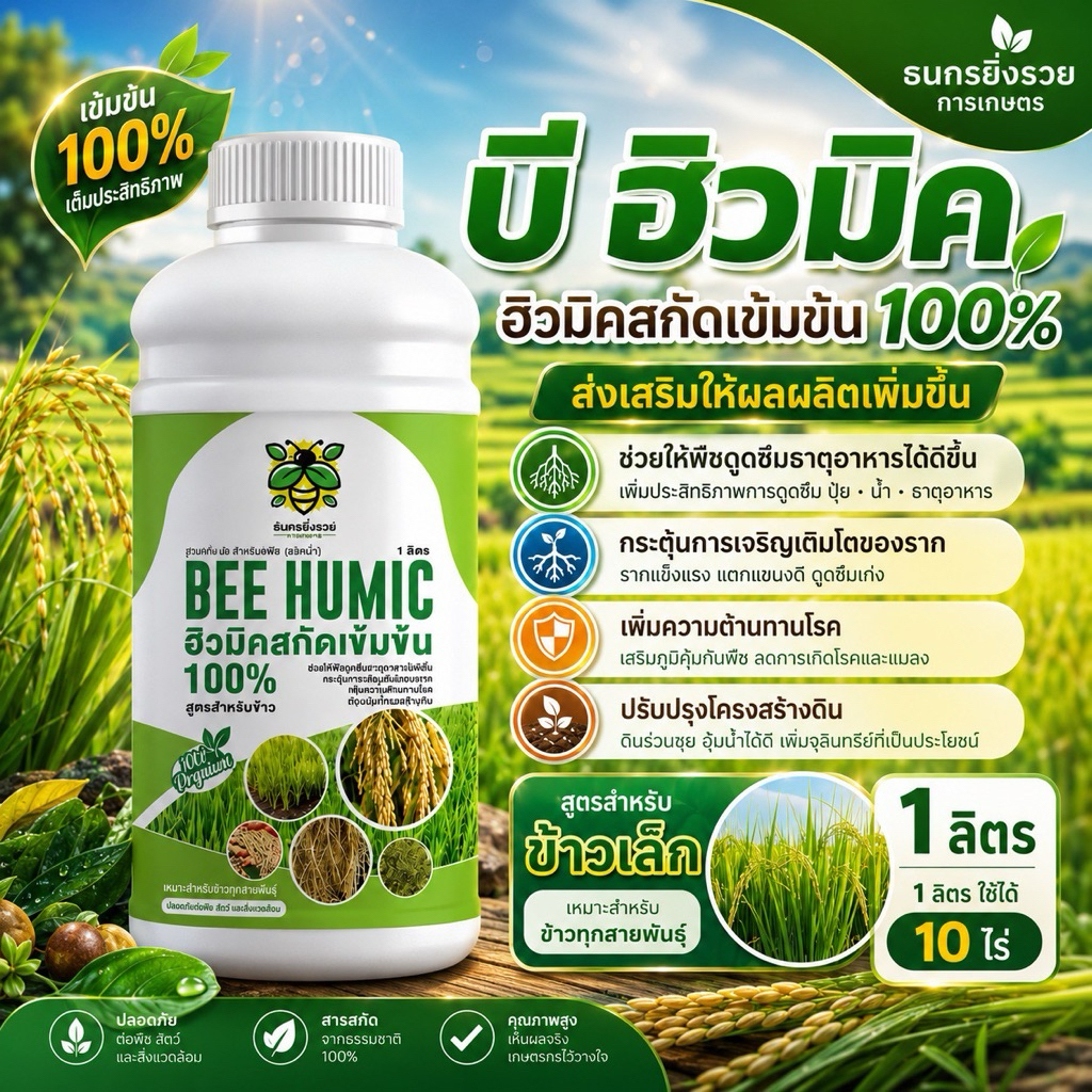 บีฮิวมิค เป็นฮอโมนที่ใช้ช่วงอายุข้าวตั้งแต่7วันขึ้นไป