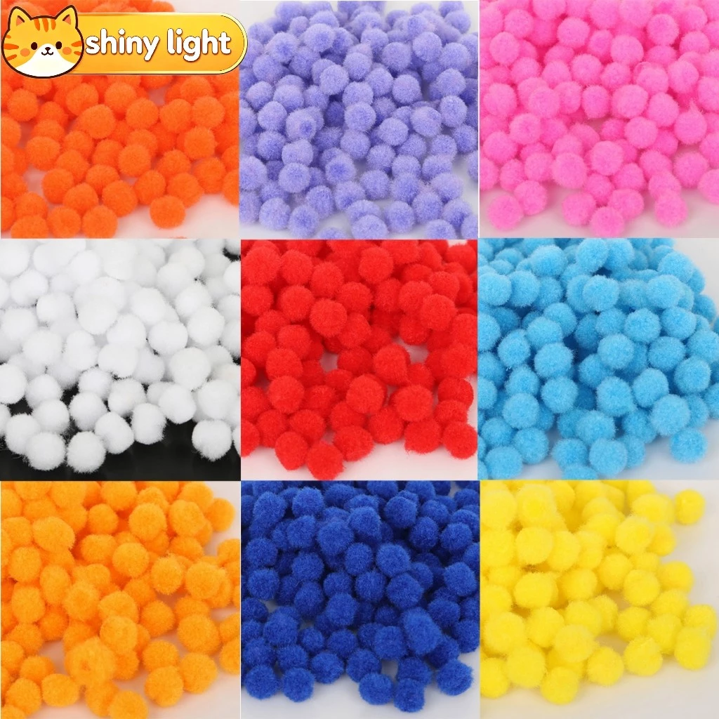 ปอมปอมขนนุ่ม 10/15 มม. สำหรับงานDIY งานฝีมือ ตกแต่งงานแต่งงาน ตกแต่งบ้าน อุปกรณ์เย็บผ้า