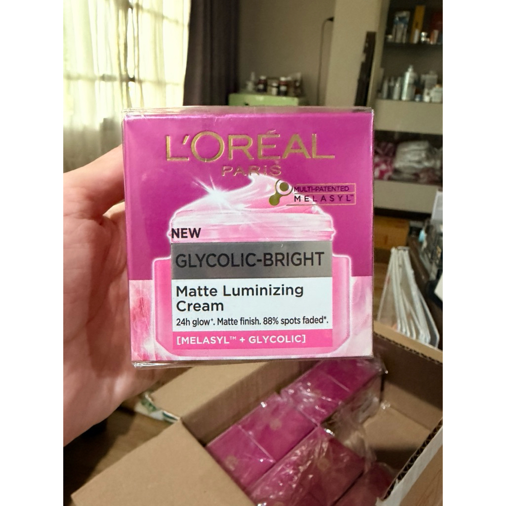 🔥แท้💯%🔥 LOREAL - Glycolic-Bright Matte Luminizing Cream (50ml) ลอรีอัล ปารีส ไกลโคลิค-ไบรท์ แมท ลูมิไนซิ่ง ครีม