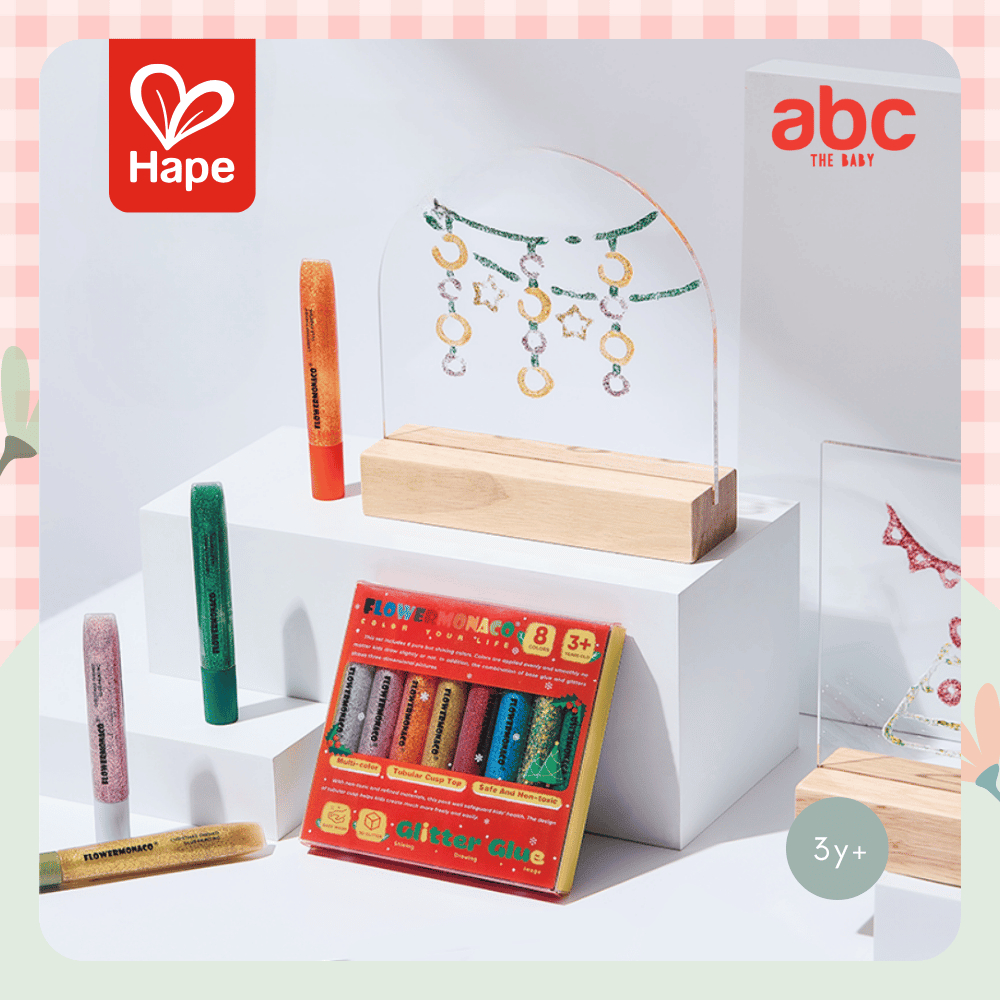 Hape - Glass Adhesive Painting – Glitter Glue Window Paint 3Y+ image 2