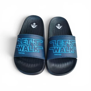 ADDA(KIDS) รองเท้าแตะแบบสวมสำหรับเด็ก รุ่น 32B3K พิมพ์ Let's walk SIZE : 8(25)-3(35)