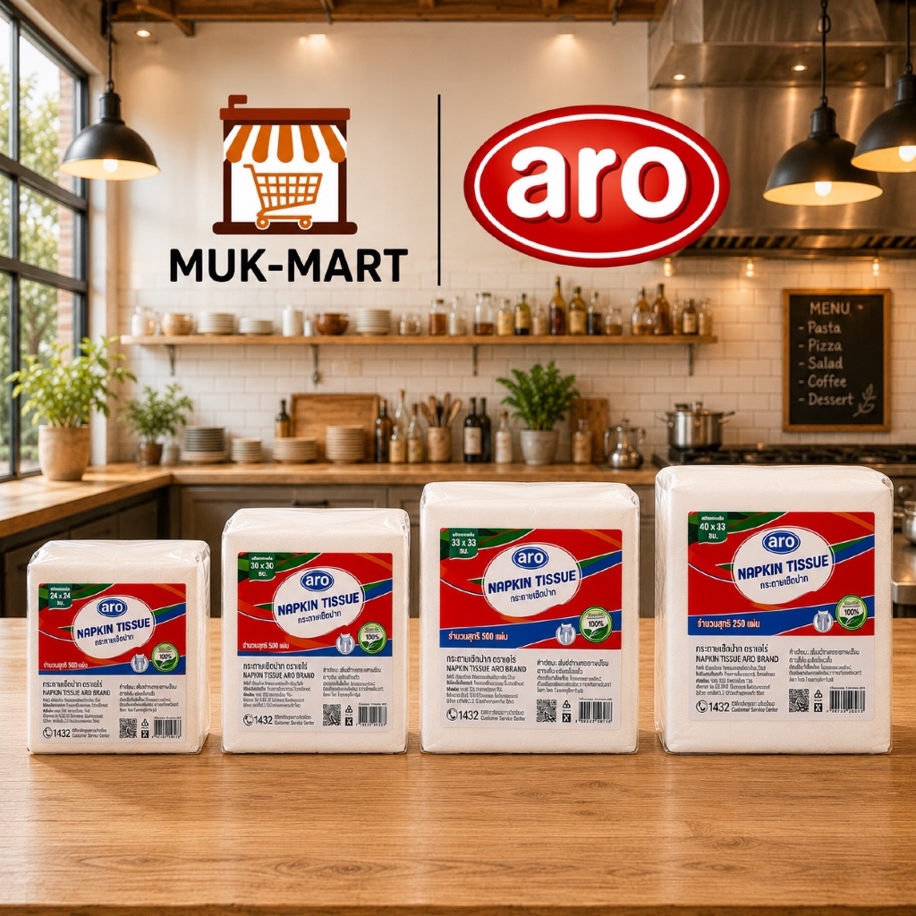 ARO กระดาษเช็ดปาก 20x30 | 24x24 | 30x30 | 33x33 | 40x40