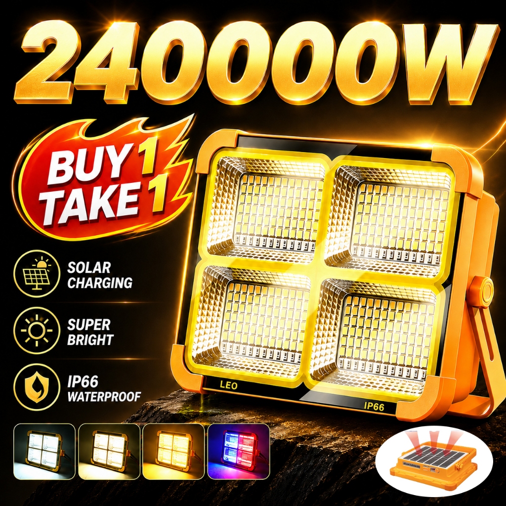 【รับประกัน30ปี] 240000W ไฟโซล่าเซล ไฟพลังงานแสงอาทิตย์ ไฟแสงอาทิตย์ ไฟโซลาร์เซลล์   IP69 ชาร์จมือถือได้ ไฟฉุกเฉิน