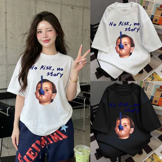 🌈SpinnyHouse🌈เสื้อOVERSIZE เสื้อยืดโอเวอร์ไซส์ พร้อมส่ง สกรีนลายเท่ๆ มีไซส์ S-2XL เสื้อคู่ รุ่น OVERSIZE 091
