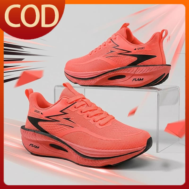 COD รองเท้าวิ่งผ้าใบ สำหรับผู้ชายและผู้หญิง กระดานคาร์บอนไฟเบอร์ยืดหยุ่น น้ำหนักเบา เหมาะสำหรับการฝึกมาราธอนและการเล่นกี