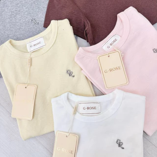 G-rose เสื้อยืดสีพื้น แต่งอะไหล่เงิน