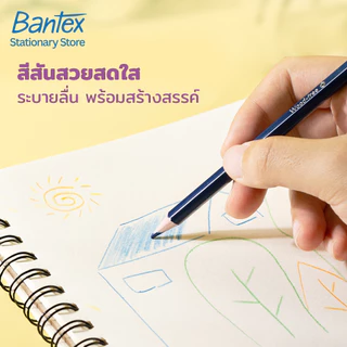 Bantex ดินสอสี สีไม้ ไร้เนื้อไม้ 12/24/36/48สี สีสวยคมชัด พกพาสะดวก Color Pencil