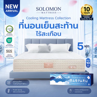 Solomon ที่นอนเย็นสะท้าน ไร้สะเทือน รุ่น Maetaru ขนาด 5 ฟุต หนา 10 นิ้ว สัมผัสเย็น เหมาะกับคนขี้ร้อน