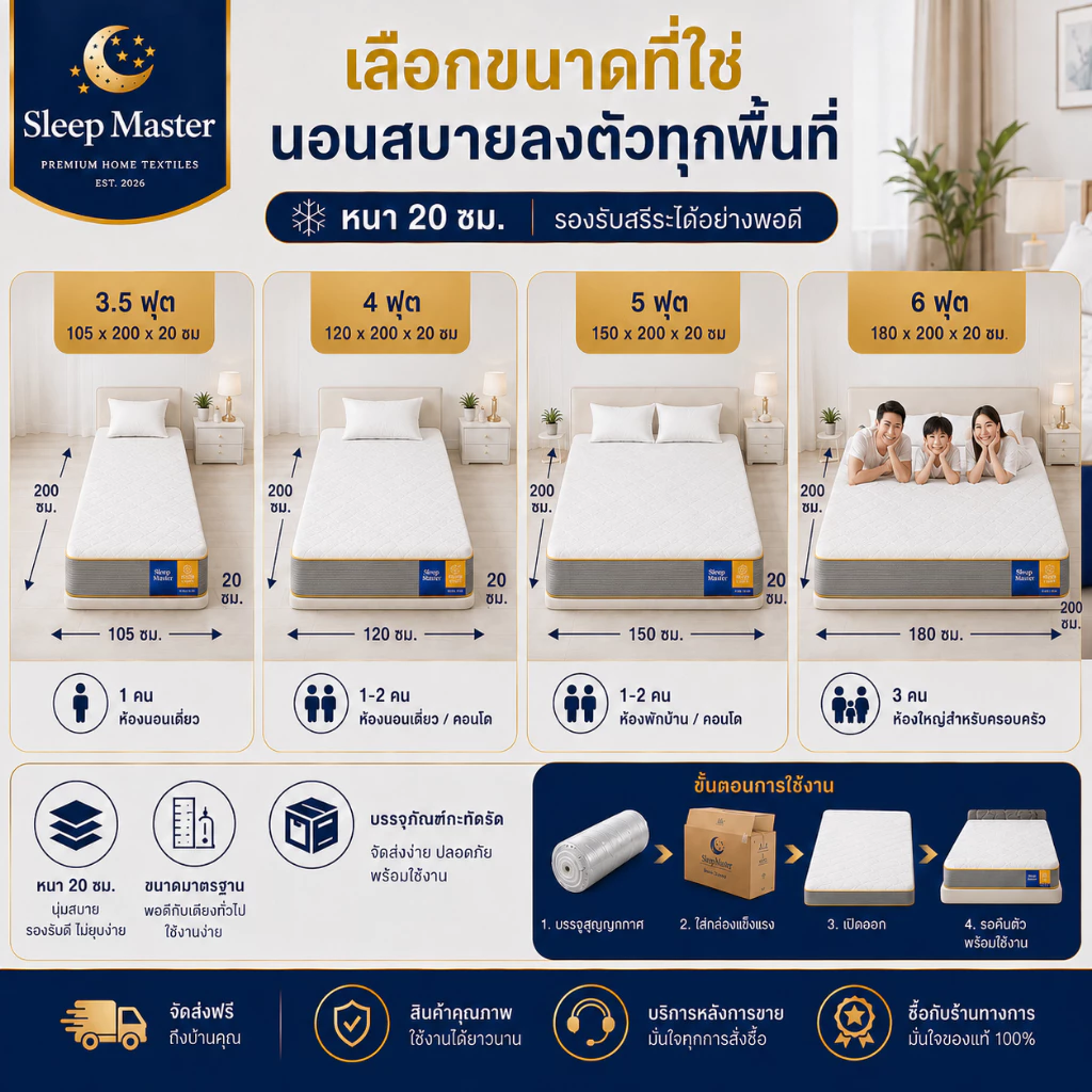 Sleep Master ที่นอนยางพารา thumbnail 10