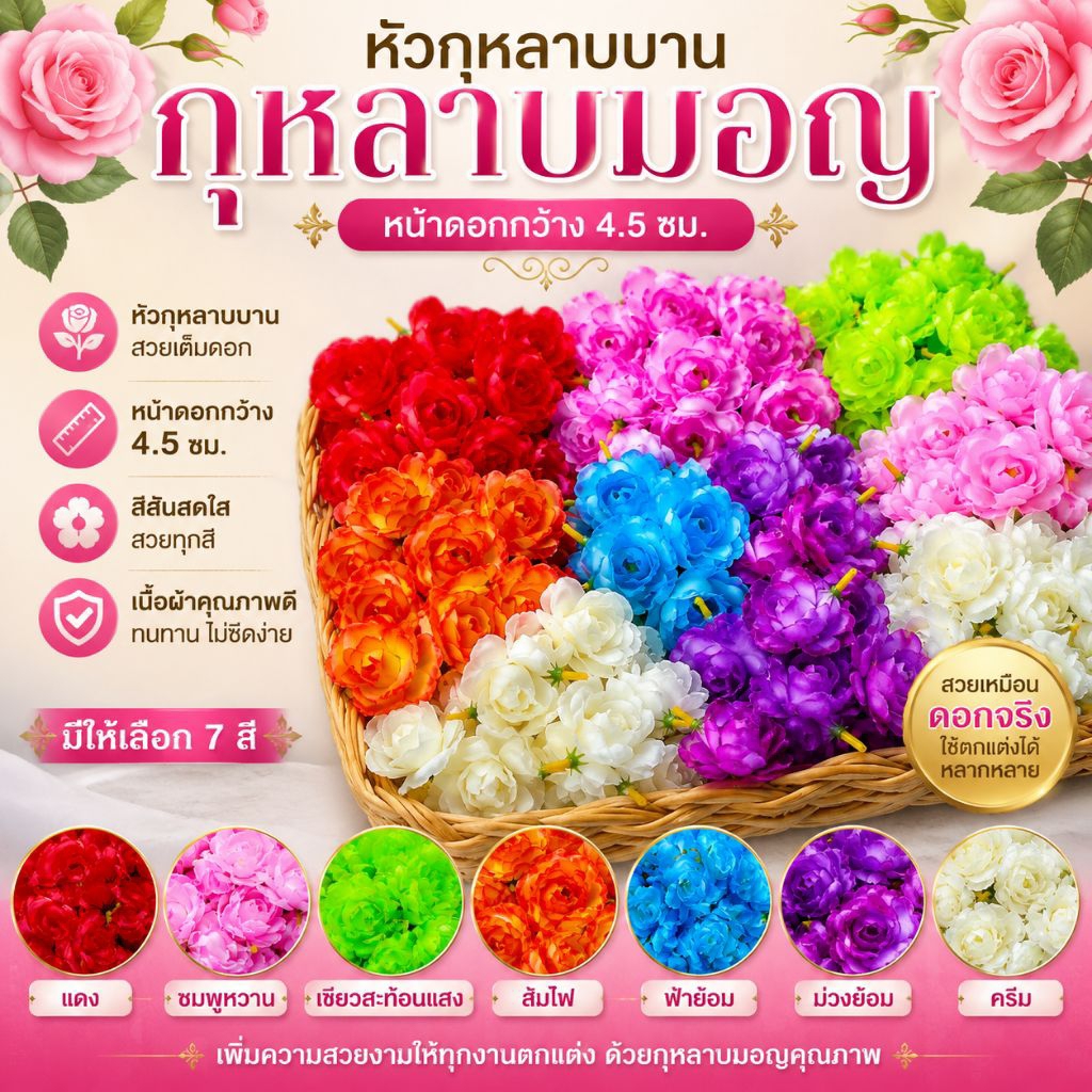 กุหลาบมอญ กุหลาบ กุหลาบบาน หัวดอกกุหลาบ
