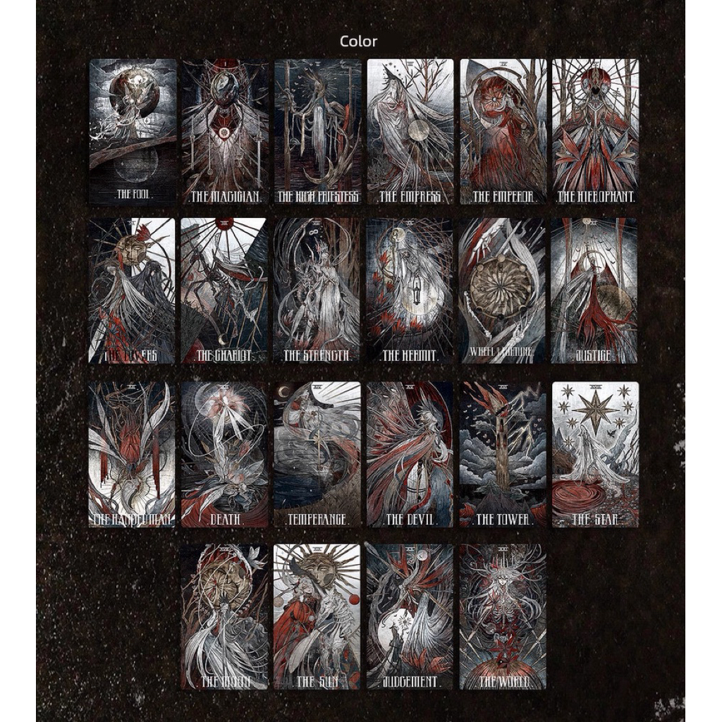 tarot card ลิขสิทธิ์แท้ดั้งเดิม💯 งานศิลปินวาดมือ ไม่ใช่ AI 🖤 “Elegy of Black Lichen”