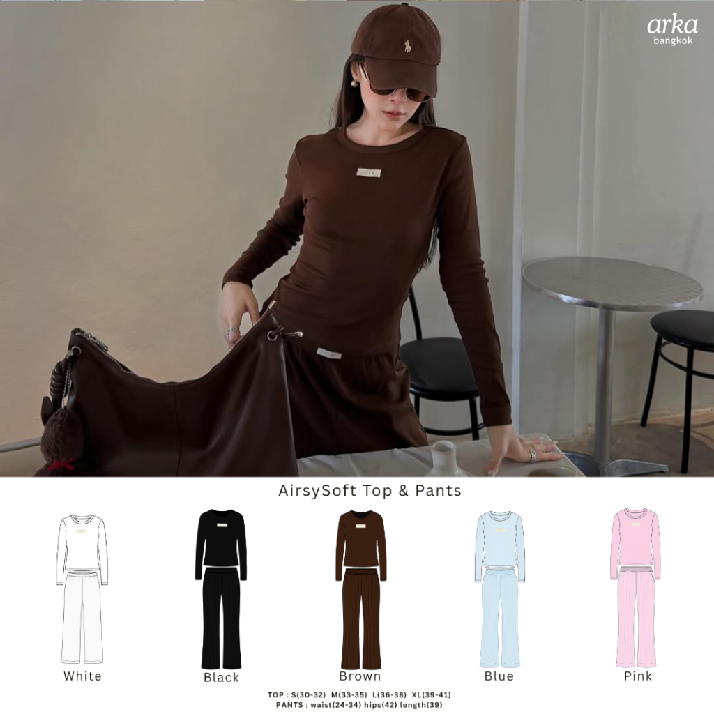 arka atelier - airysoft top / pants (ขายแยกชิ้น) เสื้อแขนยาว กางเกงขายาว
