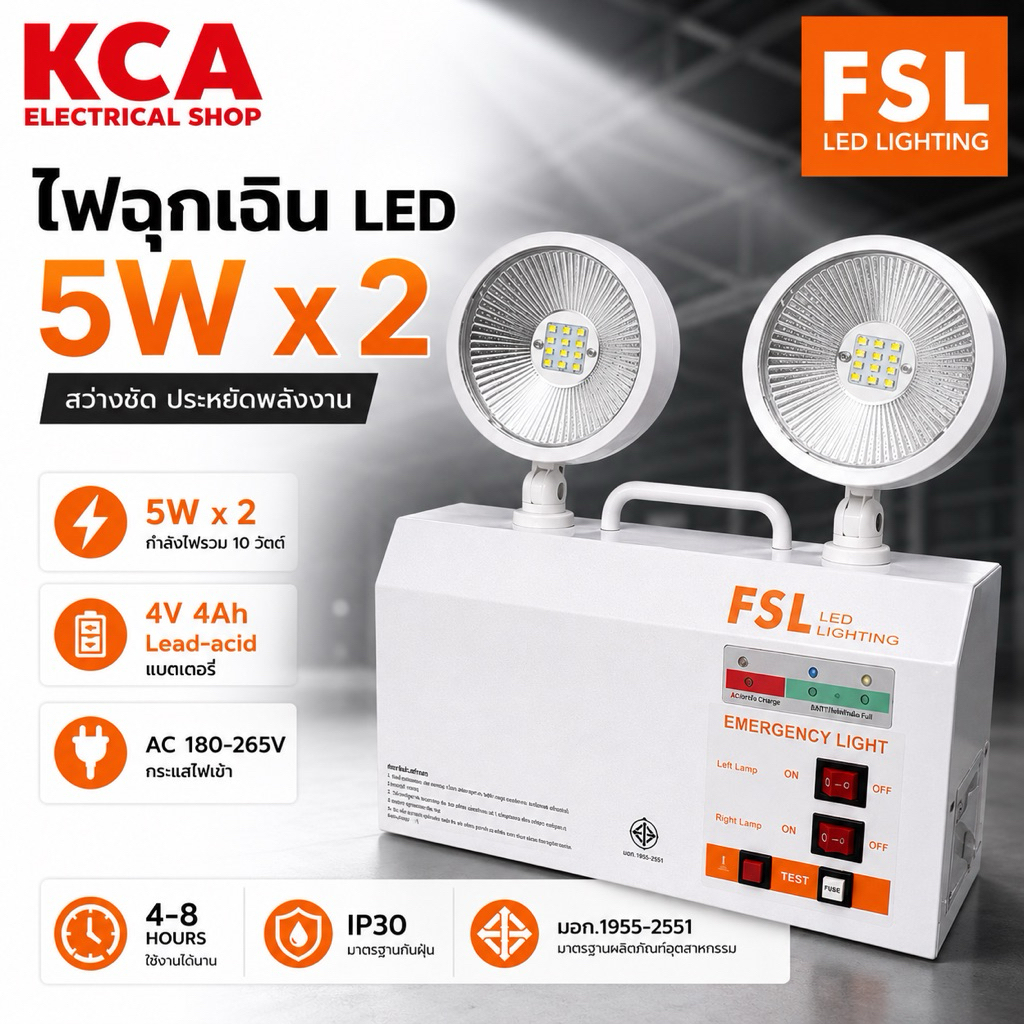 ไฟฉุกเฉิน 5W LED FSL EMERGENCY