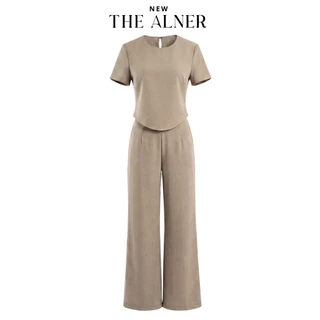 Thealner - Riley suit AN566 (เซ็ตเสื้อคอกลมแขนสั้นชายโค้ง+กางเกงขายาว)