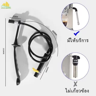 แปรงทําความสะอาดเครื่องชงกาแฟไอน้ํา แบบยาวพร้อมหัวแปรงแบบถอดได้ ทนอุณหภูมิสูง