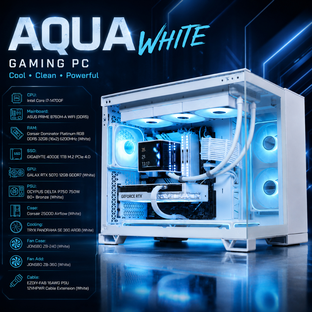 คอมประกอบ TWC107 | i7-14700F + RTX 5070 12GB | RAM 32GB DDR5 | SSD 1TB