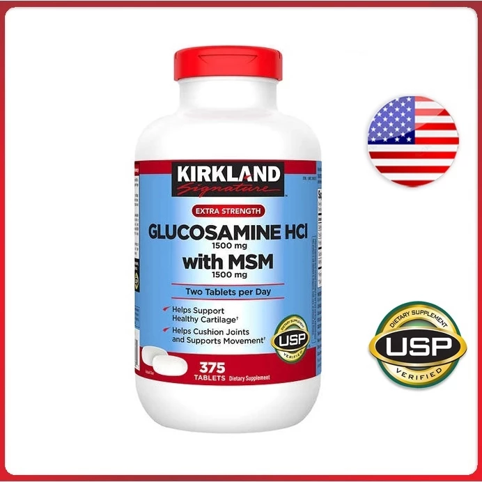 (Exp.05/2028)Kirkland Signature Glucosamine with MSM 375 Tablets