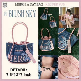 Merge A Day Bag Mini in Suede กระเป๋า official กระเป๋าถือ สะพายข้าง สาย Crossbody ปรับได้ 4 ระดับ