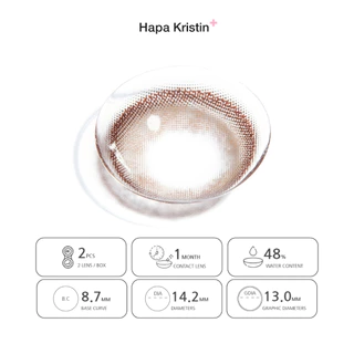 HapaKristin คอนแทคเลนส์ รายเดือน รุ่น See Through Kristin สี Ash Brown (2pcs/box) มีค่าสายตา Contact Lens