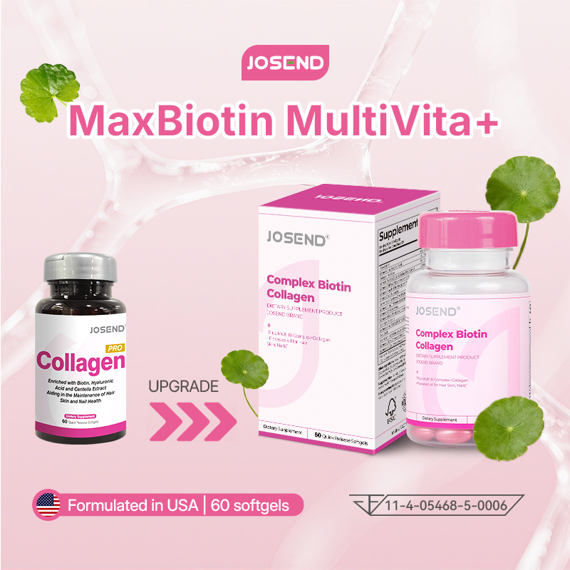 JOSEND Complex Biotin Collagen [60 ซอฟต์เจล] อาหารเสริมสูตร 17-IN-1 ไบโอติน คอลลาเจน และซิงค์