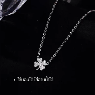 MEET💕พร้อมส่ง สร้อยคอเงินแท้ Luck Leaf สร้อยเงินแท้925 สร้อยคอเพชร สร้อยแฟชั่น สร้อยคอผู้หญิง