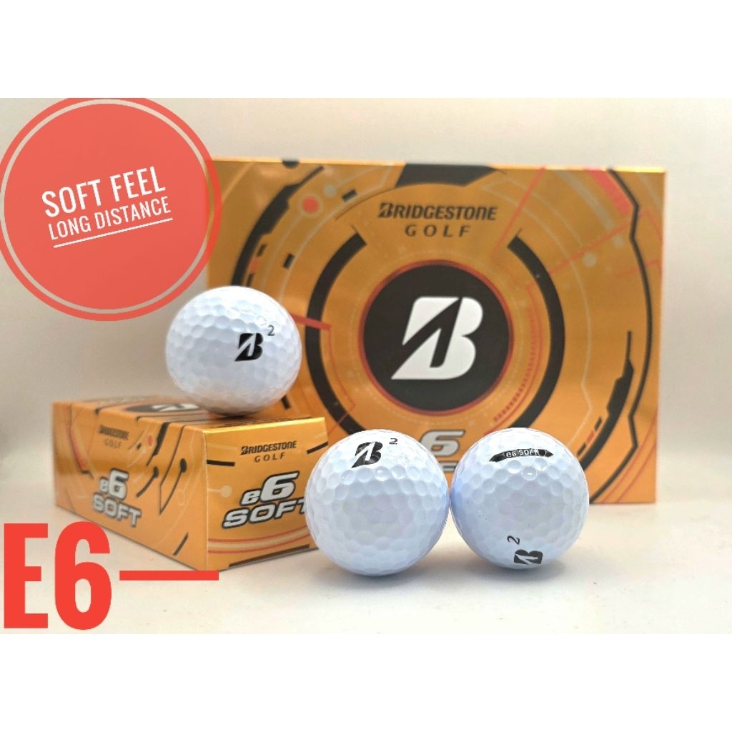 ลูกกอล์ฟ Bridgestone Golf e6 soft (ตีตรง ลด slice)