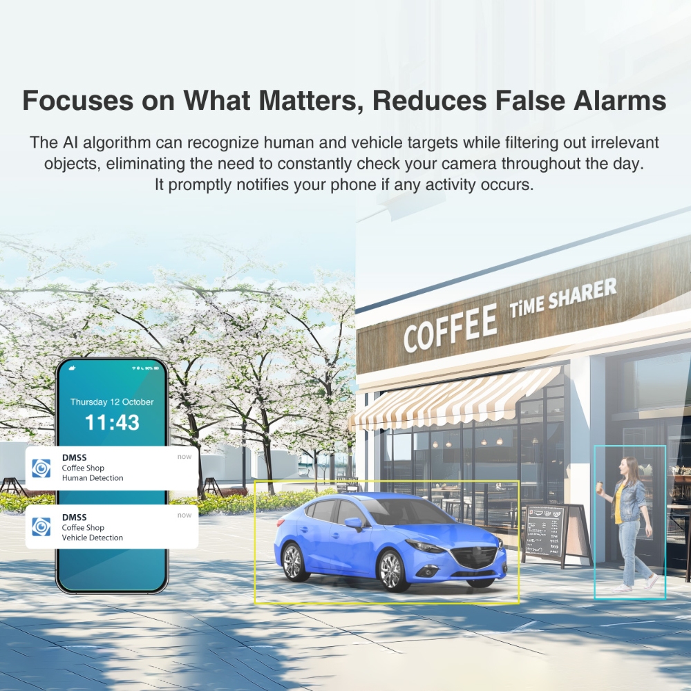 DAHUA กล้องวงจรปิด Wi-Fi รุ่น PICOO P3I-PV ความละเอียด 3MP ภาพสี24ชม. ดูออนไลน์ได้ Two-Way +Alarm รูปที่ 7
