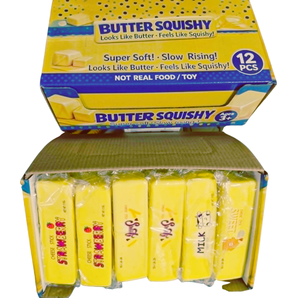 สกุชชี่ ก้อนเนย BUTTER SQUISHY ขนาด 12 ซม. เนื้อหนึบหนับ เหนียวนุ่ม สโลว์ ฟินมาก ร้านคนไทย