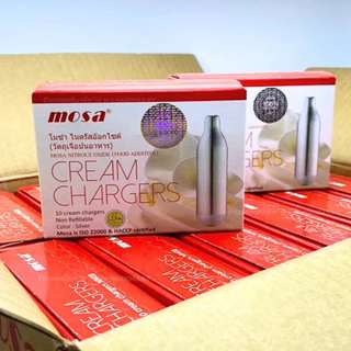 ❤️มีส่งด่วน❤️ MOSA cream chargers (ยกลัง 36boxs) แก๊สสำหรับวิปครีม ใช้งานง่าย