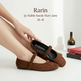 Rarin รุ่น ( Mabel ) ไซส์ 36-41 รองเท้าMary Jane Suede **เท้าอวบ เท้ากว้างเพิ่ม 1 ไซส์**