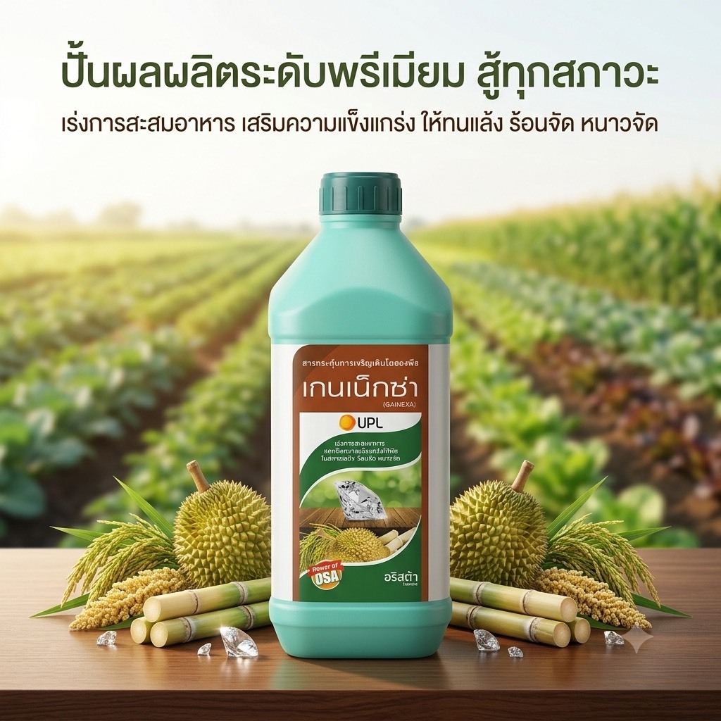 เกนเน็กซ่า ขนาด 1 ลิตร สินค้าผลิตใหม่ ของแท้แน่นอน - สารเร่งการสะสมอาหารและเพิ่มความแข็งแกร่งให้กับพืช