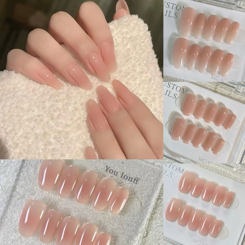 Nail Art เล็บปลอมเจลแท้ 100% รวมลายฮิต เล็บเจลสำเร็จรูป งานแฮนด์เมด เนียนเหมือนต่อเล็บ แถมอุปกรณ์ พร้อมส่ง