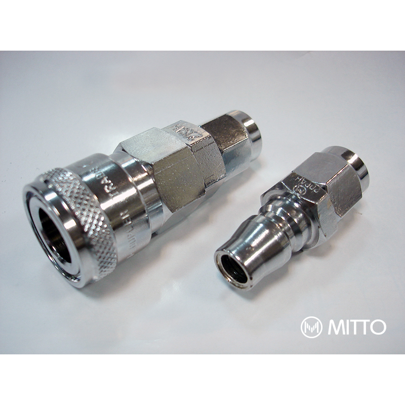 ข้อต่อลม คอปเปอร์ลม น็อตล๊อก สายPU 6.5x10 mm Hose Air Compressor Quick Coupler Connector Steel 20-SA