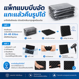 GREENIKA แผ่นซับเสียงกาวในตัว ติดผนังเเบบ 50*50*5ซม ที่เก็บเสียงห้อง กันความร้อน ติดตั้งง่าย