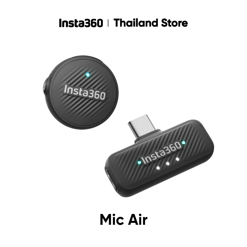 Insta360 Mic Air | Wireless Lavalier Microphone | ไมโครโฟนหนีบปกเสื้อไร้สาย | ตัดเสียงรบกวน thumbnail 7