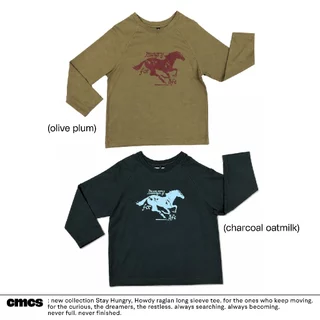 [CMCS] เสื้อยืดแขนยาว Stay Hungry, Howdy raglan long sleeve