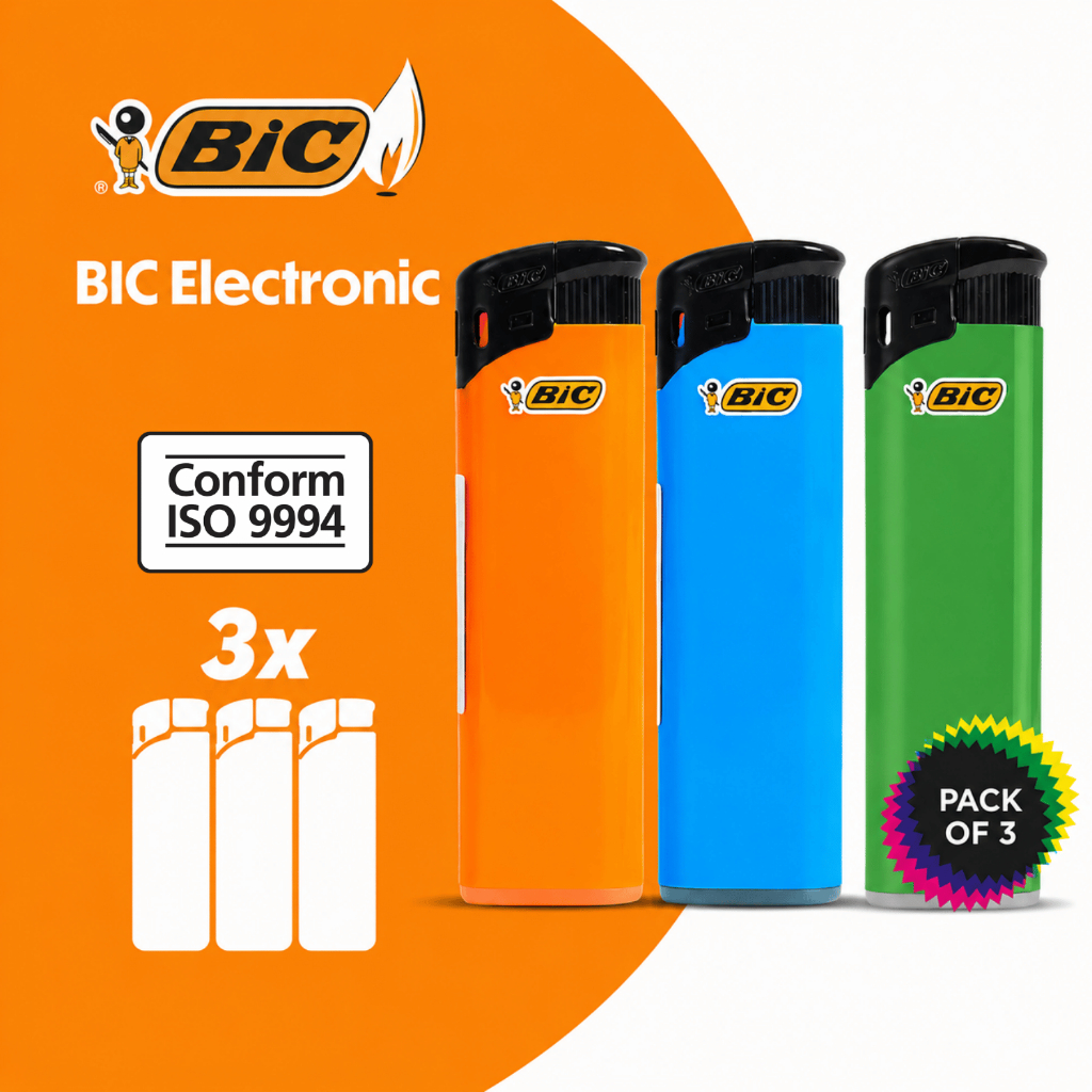 BIC Electronic Lighter - แพค 3 ชิ้น ( คละสี )
