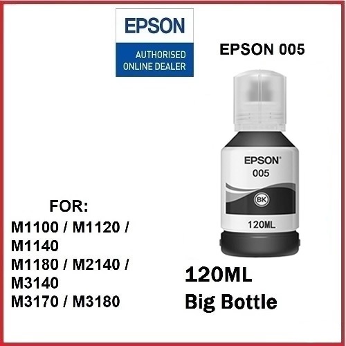 [ 120 ml. ] หมึก Epson 005 (T03Q100) BLACK หมึกกันน้ำ แท้100%