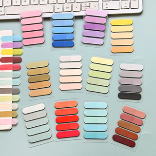 <พร้อมส่ง> โน๊ตกาว PET แคปซูล 💊 Sticky Note 5สี/ 10สี 100-200แผ่น พลาสติก เครื่องเขียน สมุดโน๊ต แถบ พกพา แบบมน