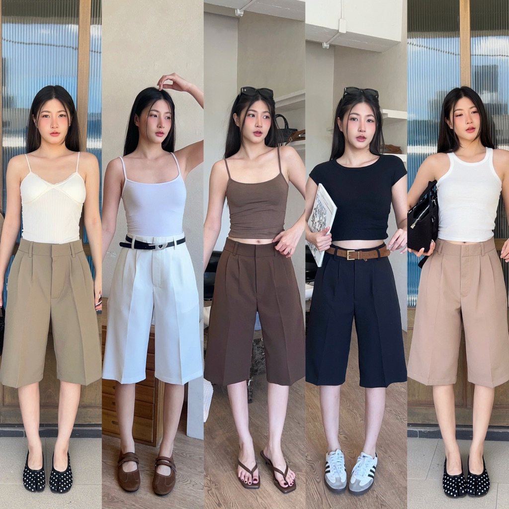 Bobby jorts กางเกงผ้าทรงจอร์จ 4ส่วน